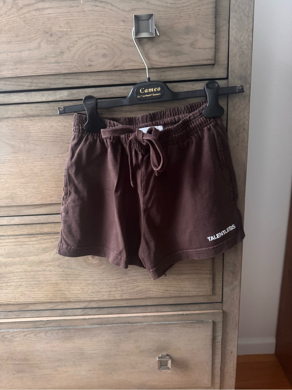 TALENTLESS Women's Dark Brown Drawstring Athletic Shorts